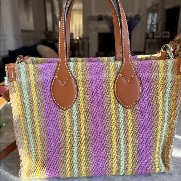 Authentic Gucci jute striped patch 2 way tote mini bag excellent condition - Picture 4 of 8